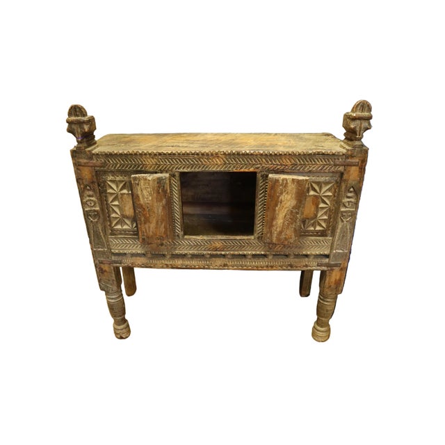 This charming storage cabinet is a lovely example of a traditional Indian dowry chest, known as a damchiya. Damchiyas are...