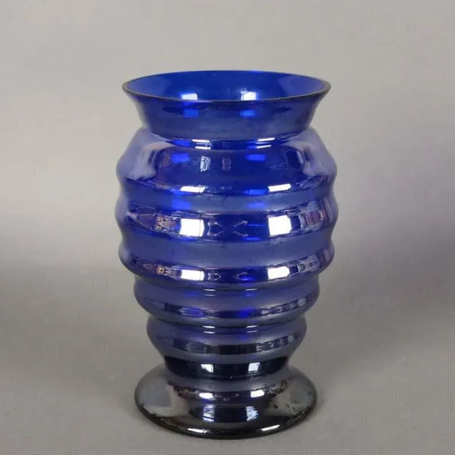 Antique Art Nouveau German Colored Glass Vase by Jean Beck For Sale - Image 7 of 7