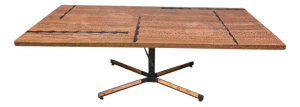 Modernist Adjustable Copper Coffee Table, 1960s