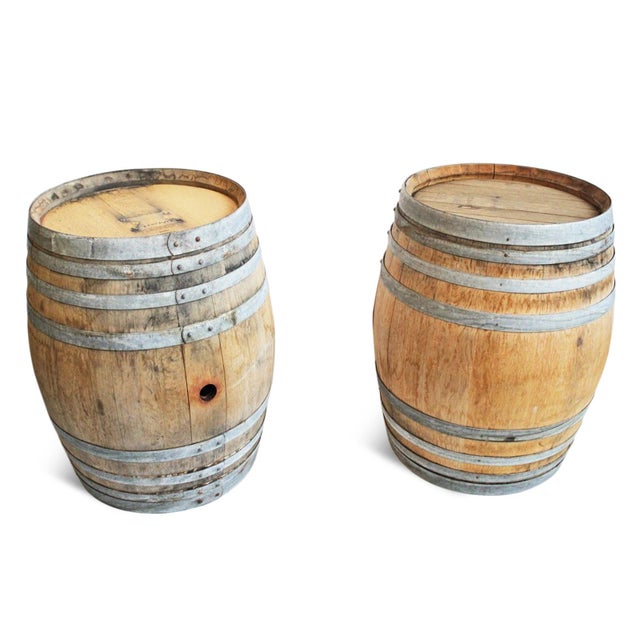 Vintage Etude Oak Wine Barrel Chairish