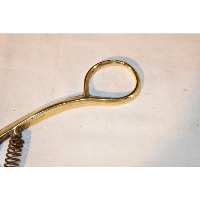 Metal Pair of 19th Century English Brass Brazier Tongs For Sale - Image 7 of 9