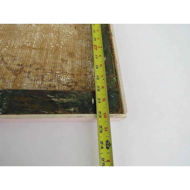 Light Gray Mid 20th Century Architectural Cityscape Painting For Sale - Image 8 of 9