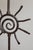 Vintage Brutalist Forged Iron Sunburst Table Lamp For Sale - Image 5 of 10