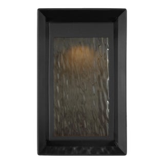 Sean Lavin by Visual Comfort Studio Urbandale 1-Light Outdoor Large LED Lantern Sconce in Textured Black For Sale