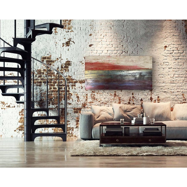 Original Abstract Seascape. Large Painting Acrylic on Board For Sale - Image 9 of 12