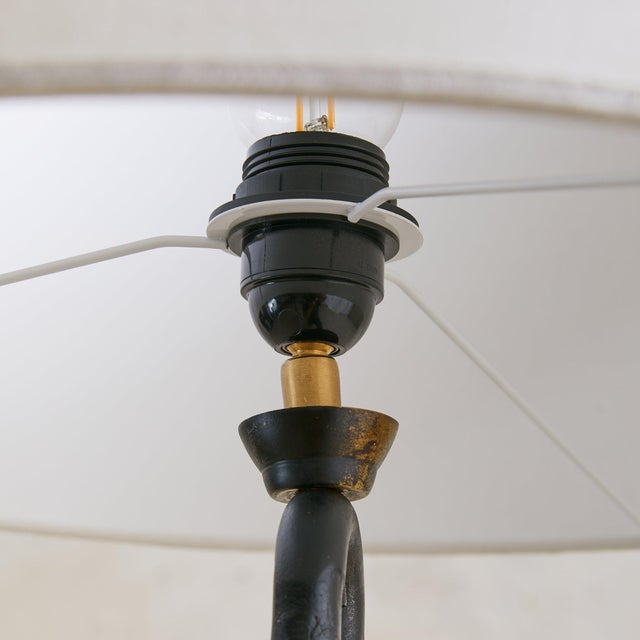 White 1950s French Brutalist Chain-Link Floor Lamp in Manner of Jean-Pierre Ryckaert For Sale - Image 8 of 8