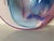 Glass 1980"s Vintage Italian Murano Pink & Blue Swirl Art Glass Centerpiece Bowl For Sale - Image 7 of 12