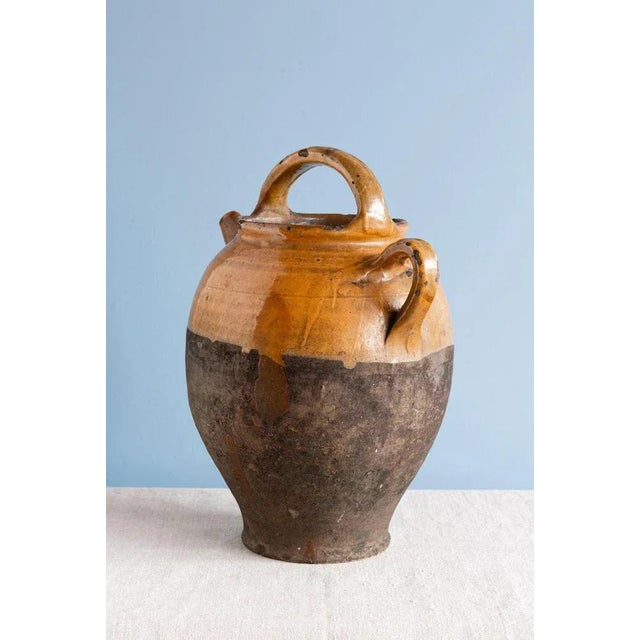 French Glazed Ochre Jug, 19th Century For Sale - Image 4 of 8