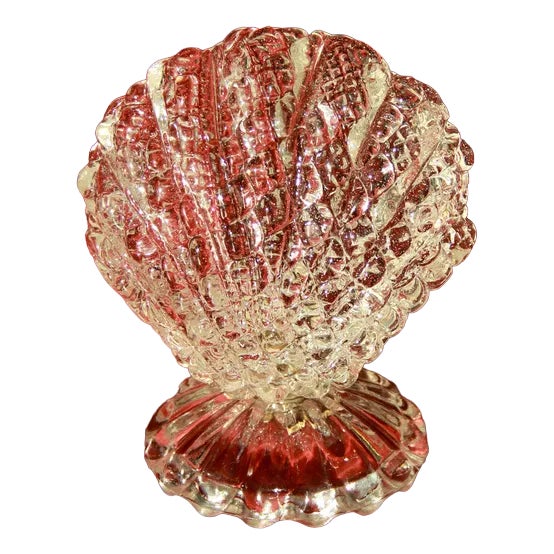 Conchiglia Murano Shell Table Lamp attributed to Barovier and Toso, Italy, 1940s For Sale