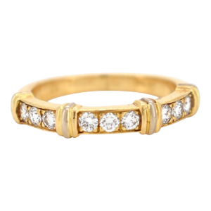 Cartier Contessa Ring 18k Yellow Gold and Diamonds, Size 6.25