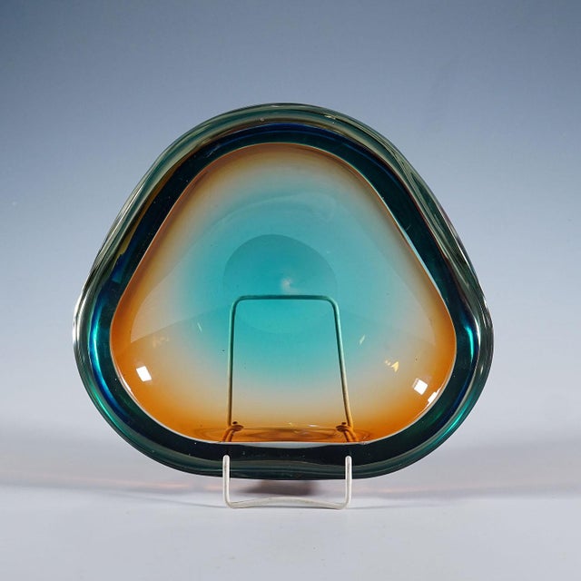 1960s Large Vintage Art Glass Bowl by Seguso Murano 1960s For Sale - Image 5 of 6