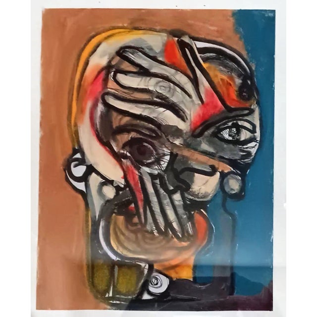2020s Contemporary Portrait Mask Decor Wall by Artist Jadden Massanet For Sale - Image 5 of 5