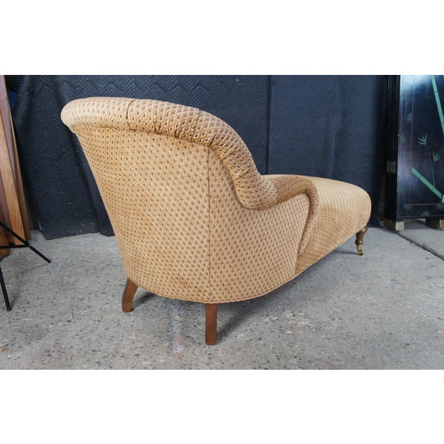 Century Furniture Tufted Walnut Chaise Lounge Chair Daybed Fainting Couch 78" For Sale - Image 10 of 14