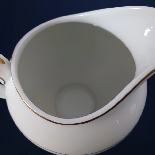 Rose 1940s Charles Field Haviland Limoges French Porcelain Cups and Saucers Set With Creamer- 5 Pieces For Sale - Image 8 of 12