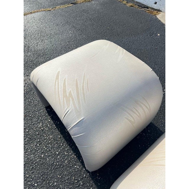 Pair of Post Modern Waterfall Ottomans For Sale - Image 17 of 18