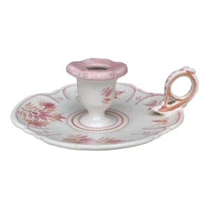 French Faience Quimper Candelstick Circa 1950