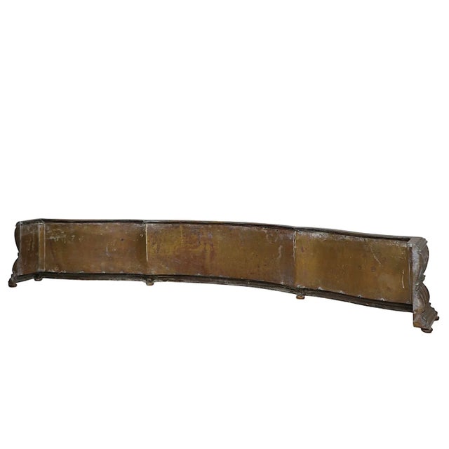 Exceptional Antique 19th Century Brass Fireplace Fender For Sale - Image 9 of 11
