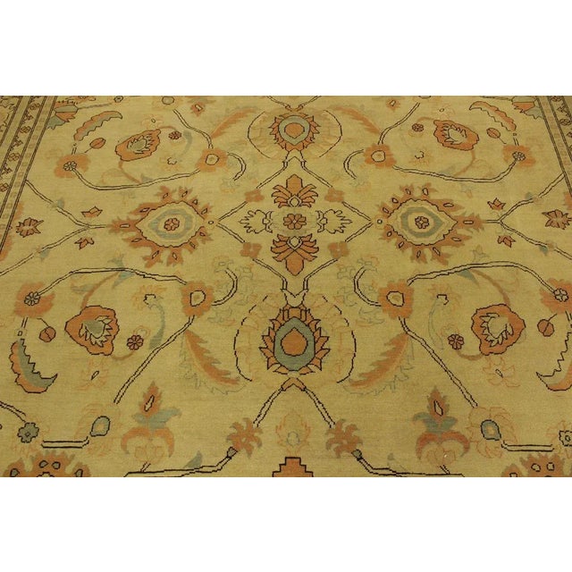 1990s Boho Chic Kafkaz Sun-Faded Tan/Orange Wool Rug -10'2 X 14'6 For Sale - Image 4 of 8