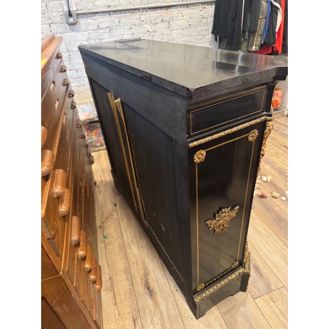 Wood Antique French Napoleon III Boulle Marquetry Side Table C 1870 For Sale - Image 7 of 7