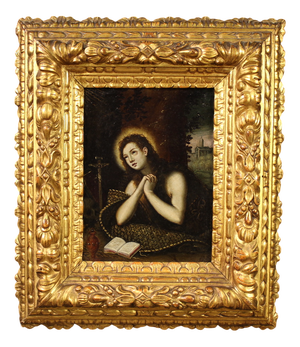 Venetian School Artist, Penitent Magdalene, 1640, Oil on Copper