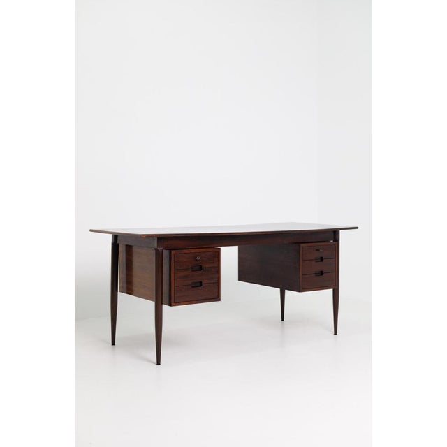 Brown Desk attributed to Arne Vodder, 1960s For Sale - Image 8 of 8
