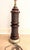 Vintage Turned Wood Column Lamp With Rush Accent 70s For Sale - Image 4 of 9