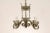 Italian Mid 20th Century Italian Hand-Forged Iron & Painted Wood Chandelier with Regal Crown at the Top For Sale - Image 3 of 9