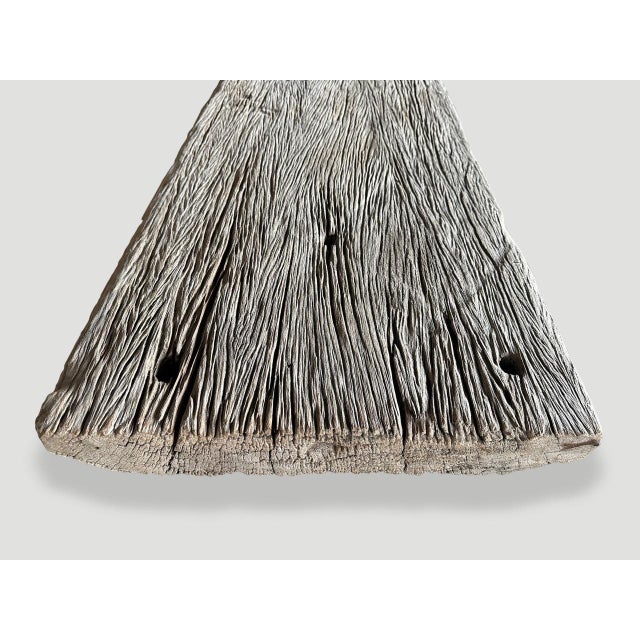 Andrianna Shamaris Ancient Teak Wood Bench or Coffee Table For Sale - Image 12 of 18