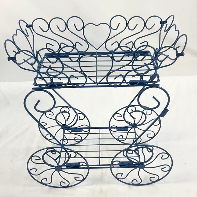 1950s Mid-Century Atomic Boho Chic Outdoor Flower Cart Plant Stand. For Sale - Image 4 of 11