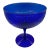 1950s Hand Blown Cobalt Blue Glass Stemmed Desert Bowl For Sale