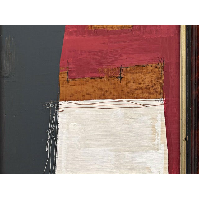 2020s “Romantic” Black Abstract Art in Antique Frame, Transitional Living Room Art by JTS For Sale - Image 5 of 10