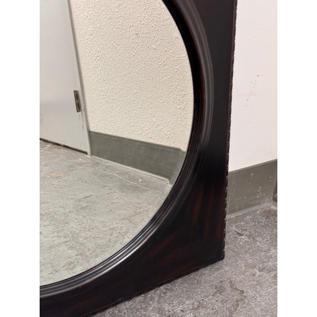 Ethan Allen Ethan Allen Classical Roundel Square Wood Wall Mirror For Sale - Image 4 of 12
