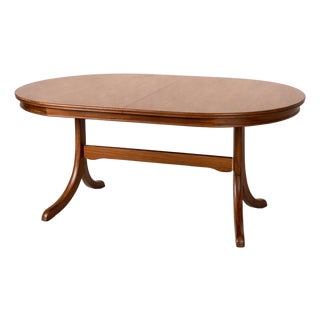 Mid-Century Teak S-Form Oval Extending Dining Table, 1960s For Sale