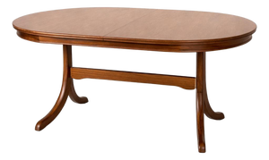 Mid-Century Teak S-Form Oval Extending Dining Table, 1960s
