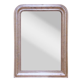 19th Century French Louis Philippe Silver Leaf Mercury Glass Wall Mirror For Sale