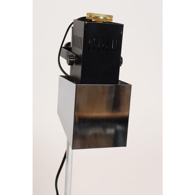 Vintage Chrome Adjustable Table Lamp With Articulating Shade by Robert Sonneman For Sale - Image 11 of 18
