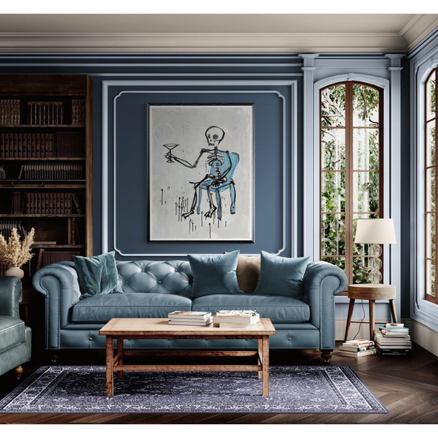 Contemporary Memento Mori “Happy Hour”. Original Print on Canvas. Framed For Sale - Image 3 of 3