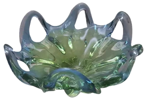 Vintage Turquoise Blue & Green Murano Glass Bowl, 1950s