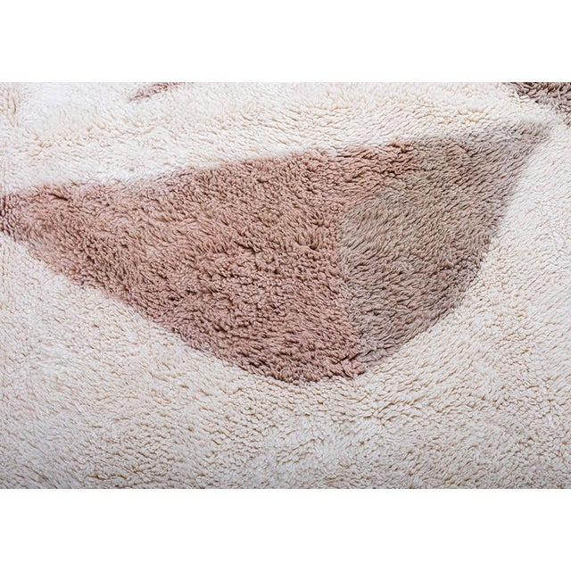 Sculptural Abstract Hand-Knotted Moroccan Wool Rug | 9'5" X 7'0" | One of a Kind For Sale - Image 4 of 8
