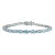 Blue Topaz & Diamond Tennis Bracelet For Sale