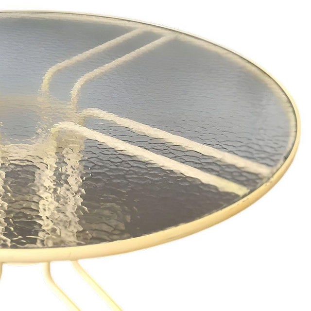 Modern Modern Round "Kailua" Glass & Tubular Steel Patio Table by Brown Jordan, Attributed For Sale - Image 3 of 7