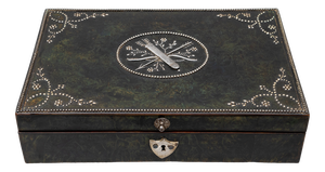 Sewing Box with Steel-Cut Decoration, 19th Century