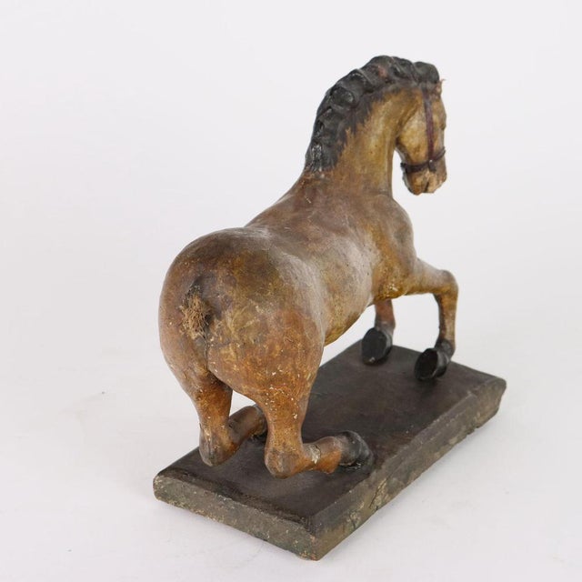 Vintage Horse in Papier-Mâché For Sale - Image 6 of 9