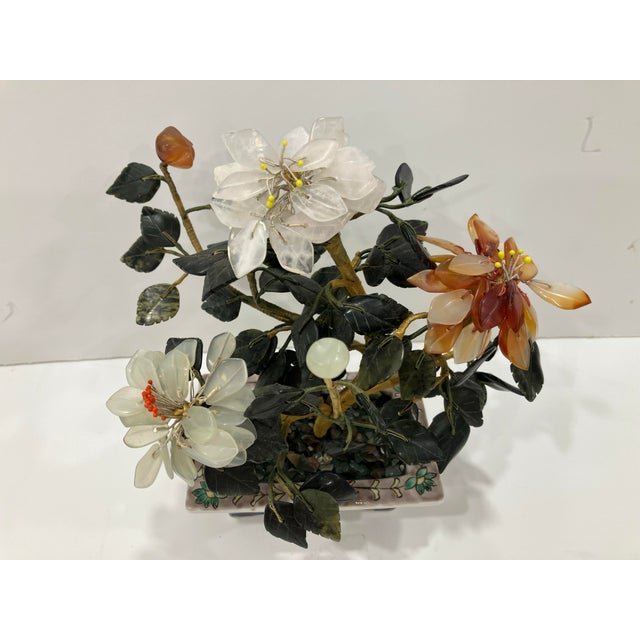 1990s Chinese Hard Stone Flowers For Sale - Image 5 of 6