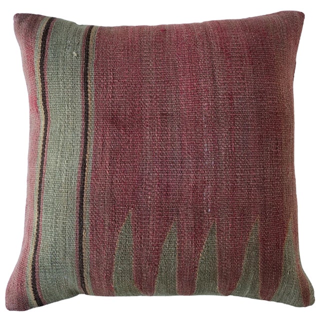Early 21st Century Turkish Rug Textile Pillow Cover For Sale - Image 4 of 4