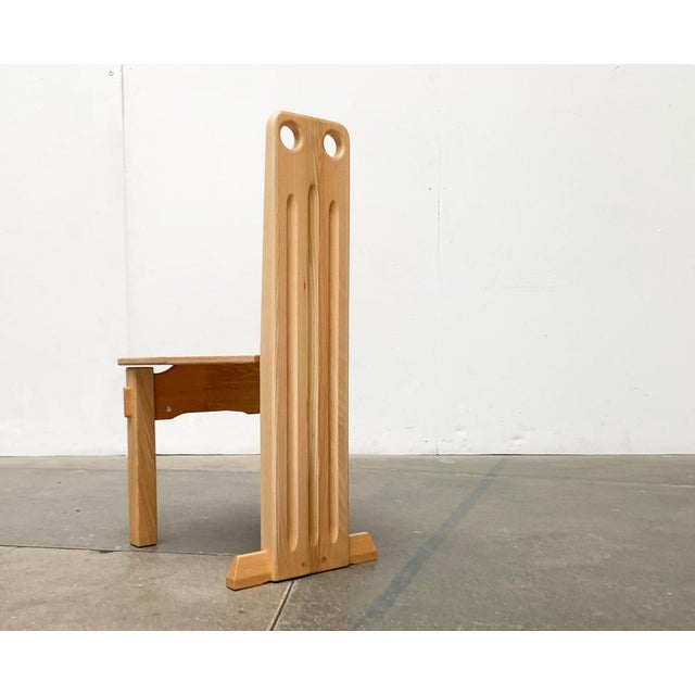 Postmodern Brutalist Wooden Children Chair, 1990s For Sale - Image 16 of 18