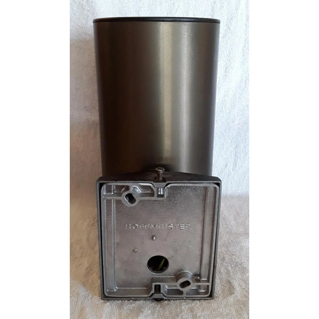 German Cylindrical Brown Anodized and Satin Aluminum Wall Lamp from Hoffmeister, 1980s For Sale - Image 4 of 6