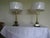A Classic pair of chapman style column lamps with new shades and double sockets. great quality