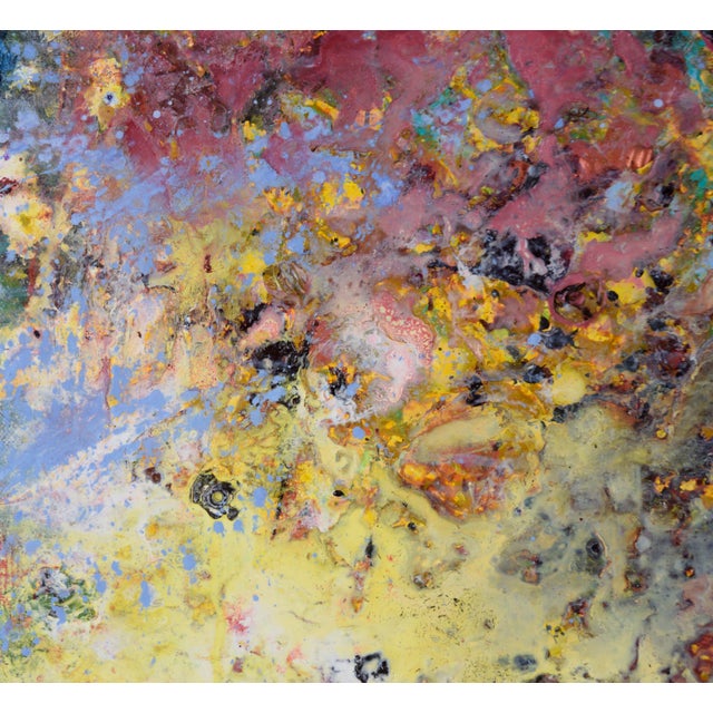 Abstract "Foundation" - Abstract Expressionist Assemblage in Acrylic on Canvas by Charles David Francis For Sale - Image 3 of 9
