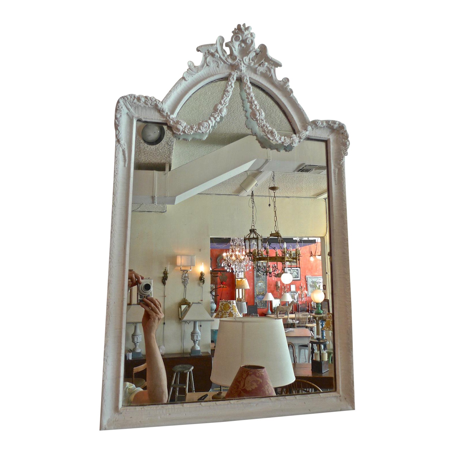 French 19th Century Painted Wood And Gesso Framed Mirror Chairish